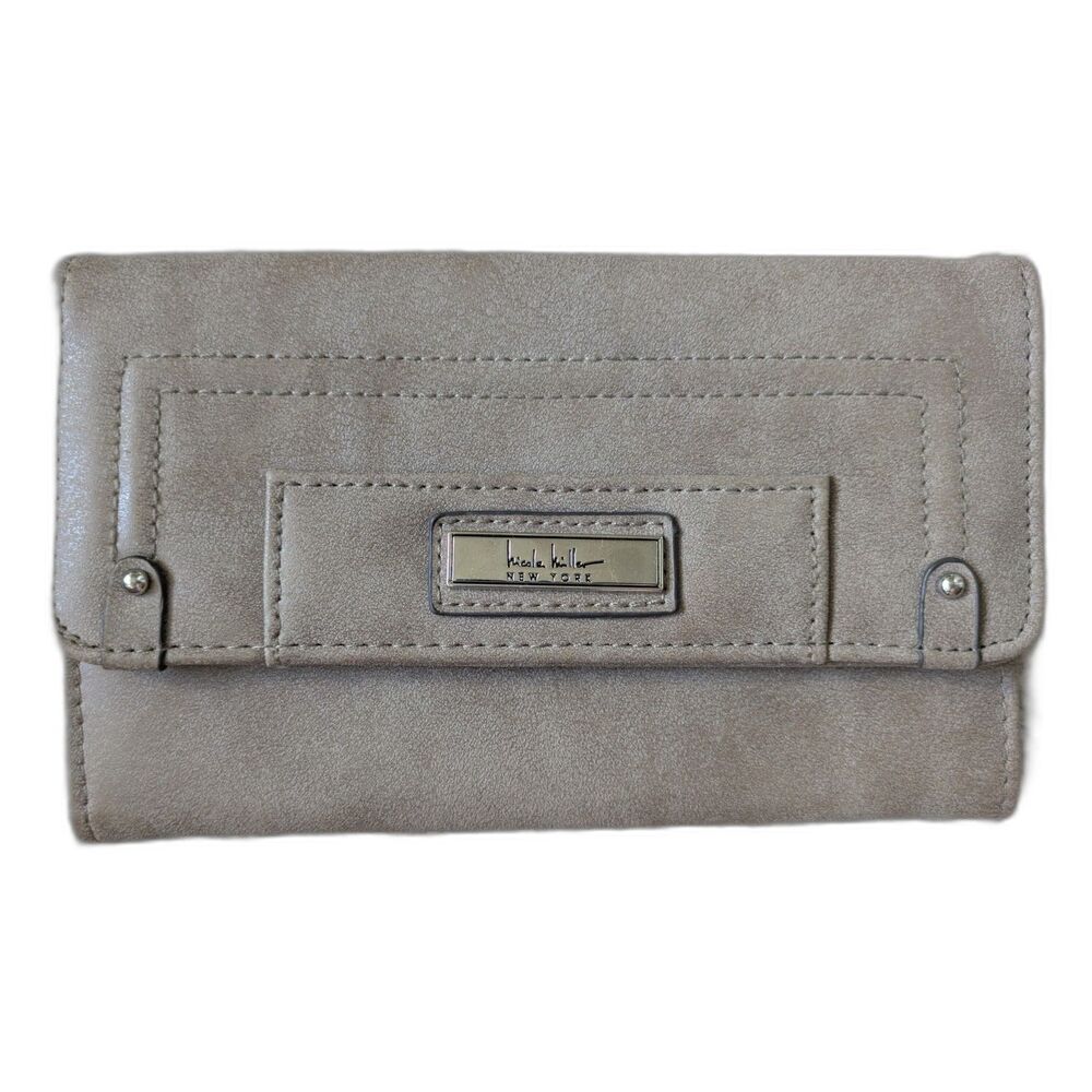 NWT Nicole Miller New York Light Brown Taupe Wallet